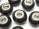 Buffalo Horn Rondelle 14mm [5mm hole] Black 5pcs