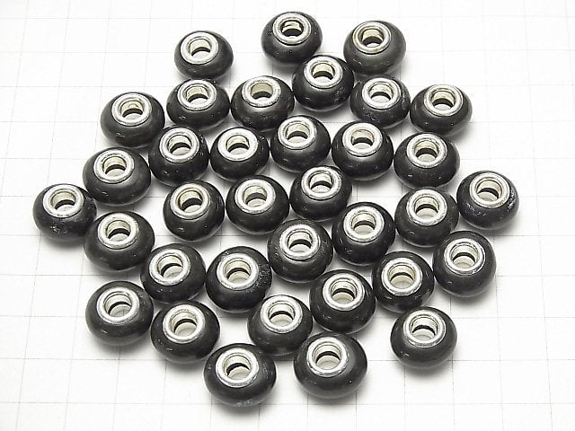 Buffalo Horn Roundel 14mm [5mm hole] Black 5pcs