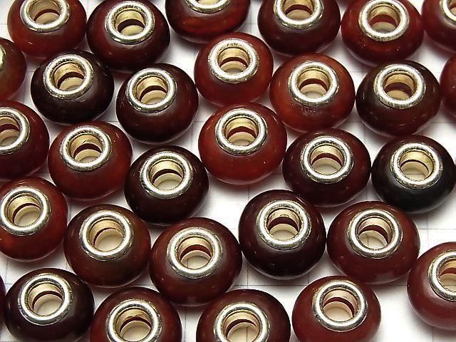Buffalo Horn Rondelle 14mm [5mm Hole] Red 5pcs