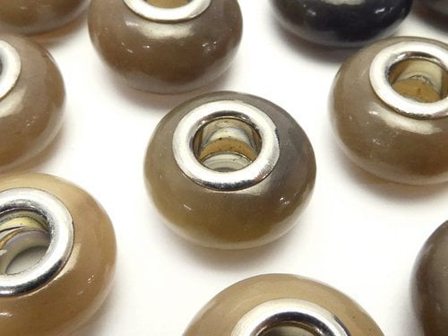 Buffalo Horn Roundel 15 mm [5 mm hole] gray 5 pcs $3.79!