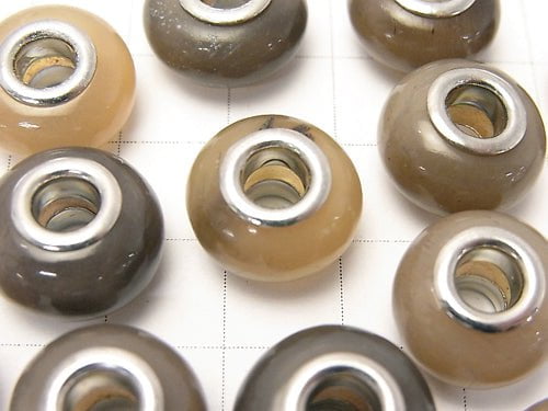 Buffalo Horn Roundel 15 mm [5 mm hole] gray 5 pcs $3.79!