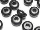 Buffalo Horn Rondelle 14mm [5mm hole] Black 5pcs