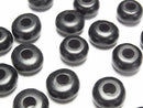 Buffalo Horn Rondelle 14mm [5mm hole] Black 5pcs