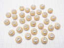 White Wood Rondelle 13 mm [5 mm hole] 5 pcs $2.79!