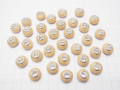 White Wood Roundel 13 mm [5 mm hole] 5 pcs $2.79!