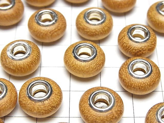 Wood Beads (Yellow) Rondelle 14 mm [5 mm hole] 5 pcs $2.79!