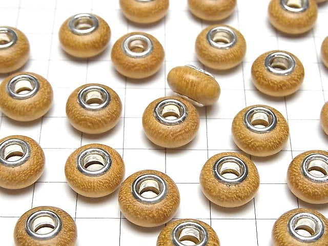 Wood Beads (Yellow) Rondelle 14 mm [5 mm hole] 5 pcs $2.79!