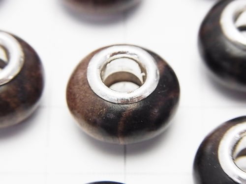 Ebony Wood Roundel 14 mm [5 mm hole] 5 pcs $3.79!