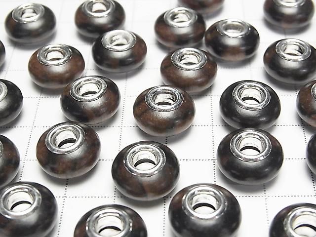 Rondelle en ébène 14 mm [trou 5 mm] 5 p.