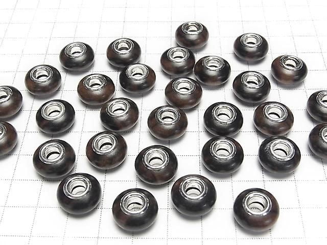 Rondelle en ébène 14 mm [trou 5 mm] 5 p.
