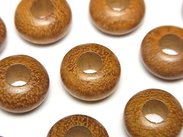 Wood Beads Rondelle 14mm [5mm hole] 10pcs