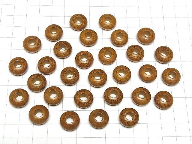Wood Beads Rondelle 14mm [5mm hole] 10pcs