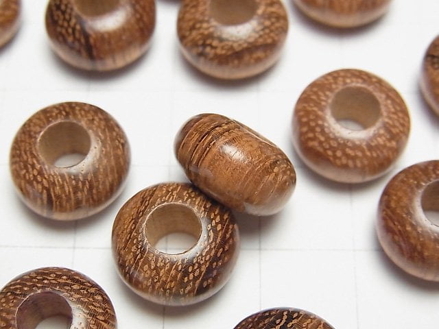 Bayon Wood Beads Roundel 14mm [5mm hole] 10pcs