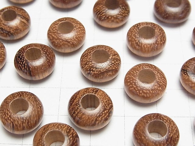 Bayon Wood Beads Roundel 14mm [5mm hole] 10pcs