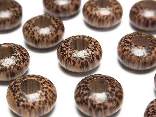 Palmholz Rondelle 14mm [5mm Loch] 10 Stück