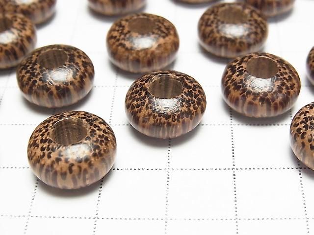 Palmholz Rondelle 14mm [5mm Loch] 10 Stück