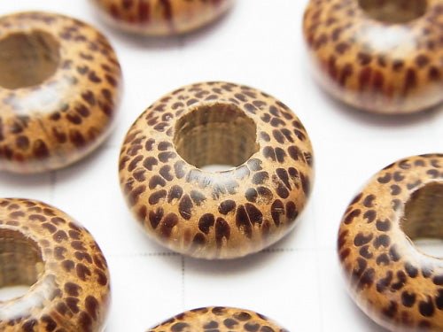 Palm wood (palm tree) Roundel 14 mm [5 mm hole] 10 pcs $2.79!