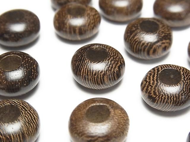 Wood Beads Rondelle 14mm [5mm hole] 10pcs