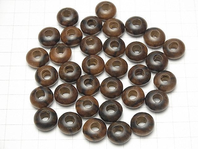 Wood Beads Roundel 14mm [5mm hole] 10pcs