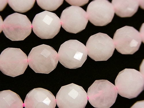 Faceted Round, Rose Quartz Gemstone Beads