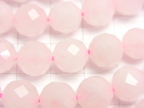 High Quality!  Rose Quartz AA++ 64Faceted Round 10mm half or 1strand beads (aprx.15inch/37cm)