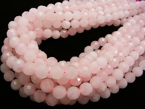 High Quality!  Rose Quartz AA++ 64Faceted Round 10mm half or 1strand beads (aprx.15inch/37cm)