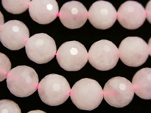 Faceted Round, Rose Quartz Gemstone Beads