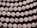 High Quality!  Rose Quartz AA++ 128Faceted Round 10mm half or 1strand beads (aprx.15inch/37cm)