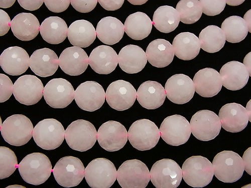 High Quality!  Rose Quartz AA++ 128Faceted Round 10mm half or 1strand beads (aprx.15inch/37cm)