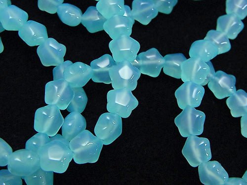 1strand $23.99! Sea Blue Chalcedony AAA - Star 8 x 8 x 5 mm 1strand (Bracelet)