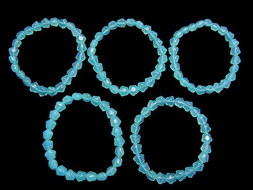 1strand $23.99! Sea Blue Chalcedony AAA - Star 8 x 8 x 5 mm 1strand (Bracelet)