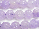 [Video] Lavender Amethyst AA++ Round Rose Cut 10mm 1/4 or 1strand beads (aprx.15inch/36cm)