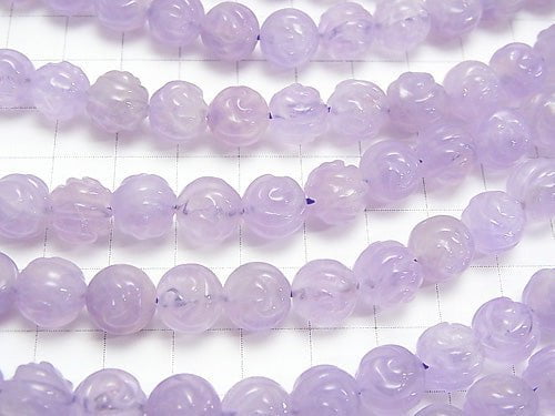 [Video] Lavender Amethyst AA++ Round Rose Cut 10mm 1/4 or 1strand beads (aprx.15inch/36cm)