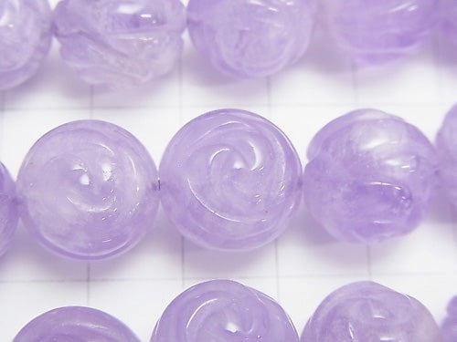 Lavender Amethyst AA++ Round Rose Cut 14mm half or 1strand beads (aprx.14inch/35cm)