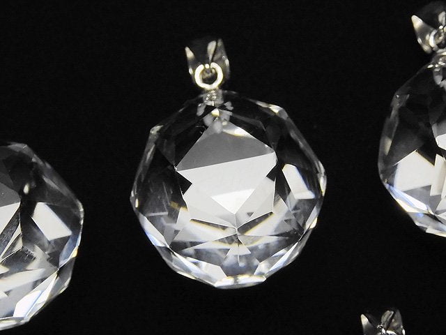 Accessories, Crystal Quartz, Faceted Round, Pendant Gemstone Beads