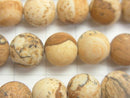 Frost Picture Jasper Round 10mm 1strand beads (aprx.15inch/36cm)