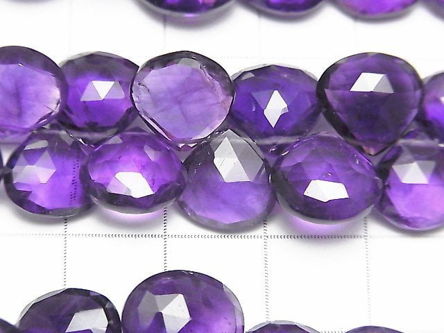 [Video] High Quality Amethyst AAA- Chestnut  Faceted Briolette  half or 1strand beads (aprx.7inch/18cm)