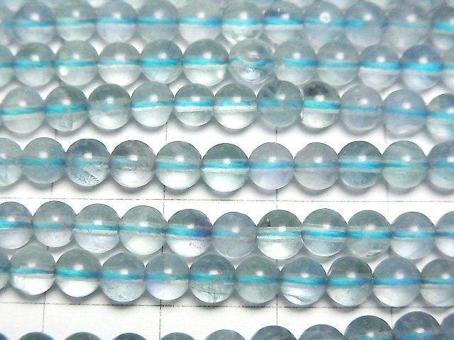 [Video] Blue green Fluorite AAA- Round 4mm 1strand beads (aprx.15inch/38cm)