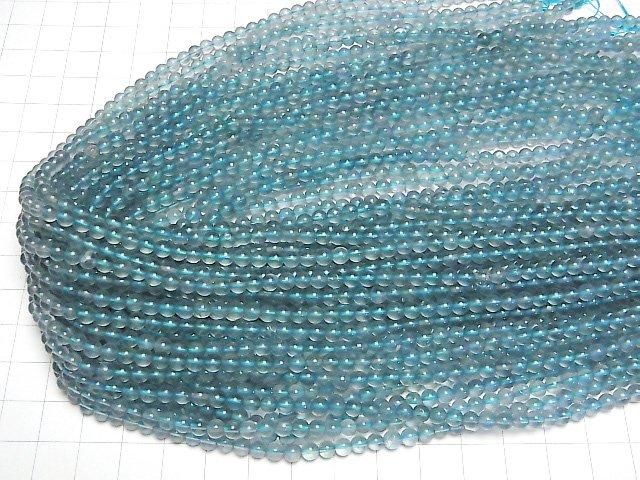 [Video] Blue green Fluorite AAA- Round 4mm 1strand beads (aprx.15inch/38cm)
