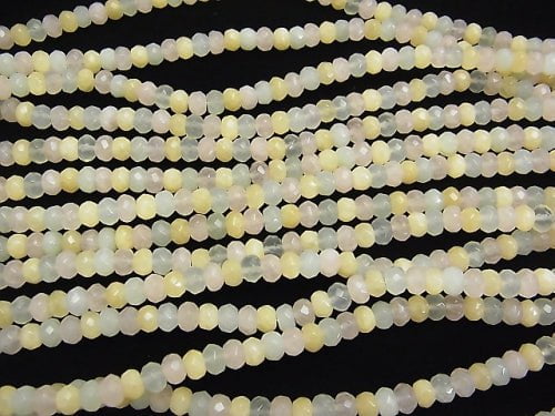 Mixed Stone  Faceted Button Rondelle 6x6x4mm half or 1strand beads (aprx.15inch/38cm)