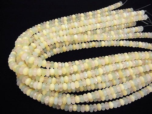 Mixed Stone  Faceted Button Roundel 8x8x4mm half or 1strand beads (aprx.15inch/38cm)