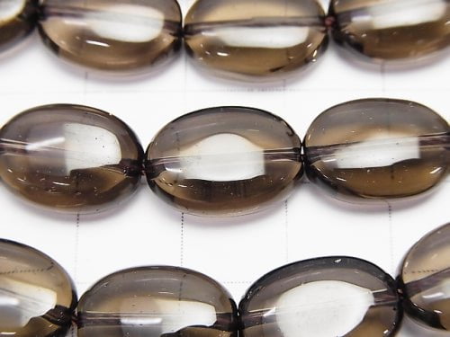 Smoky Quartz AAA Oval 14x10x6mm [Medium color] half or 1strand beads (aprx.15inch / 36cm)