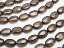 Smoky Quartz AAA Oval 14x10x6mm [Medium color] half or 1strand beads (aprx.15inch / 36cm)