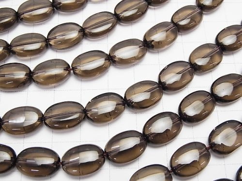 Smoky Quartz AAA Oval 14x10x6mm [Medium color] half or 1strand beads (aprx.15inch / 36cm)