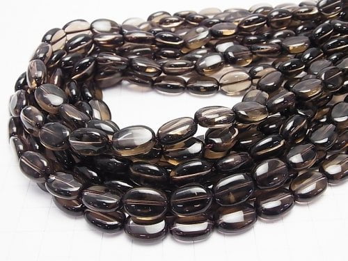 Smoky Quartz AAA Oval 14x10x6mm [Medium color] half or 1strand beads (aprx.15inch / 36cm)