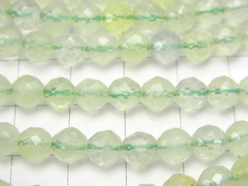 Prehnite AAA- 64Faceted Round 6mm 1strand beads (aprx.15inch/38cm)