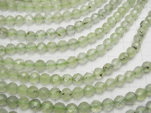 Prehnite AA++ 64Faceted Round 6mm 1strand beads (aprx.15inch/38cm)