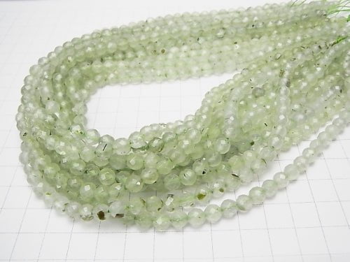 Prehnite AA++ 64Faceted Round 6mm 1strand beads (aprx.15inch/38cm)