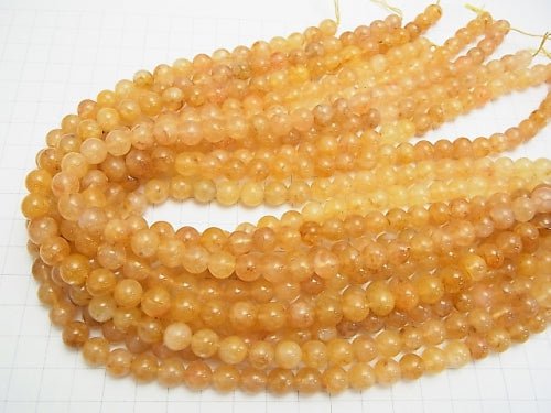 Himalaya Gold "Azeztulite / Azozeo" AAA Round 8 mm 3 pcs or 1 strand beads (aprx.15 inch / 37 cm)