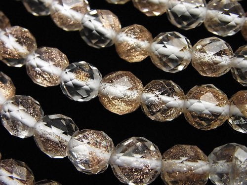 1strand $8.79! Bronze Shine Crystal  64Faceted Round 8mm 1strand (aprx.15inch/38cm)